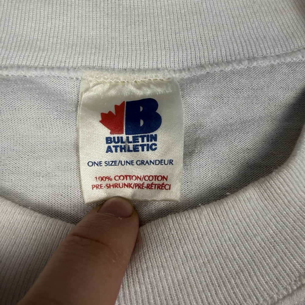 Vtg Montreal Canadiens Shirt Mens Large White 90s Bulletin Wrap Around AOP NHL - Picture 9 of 16